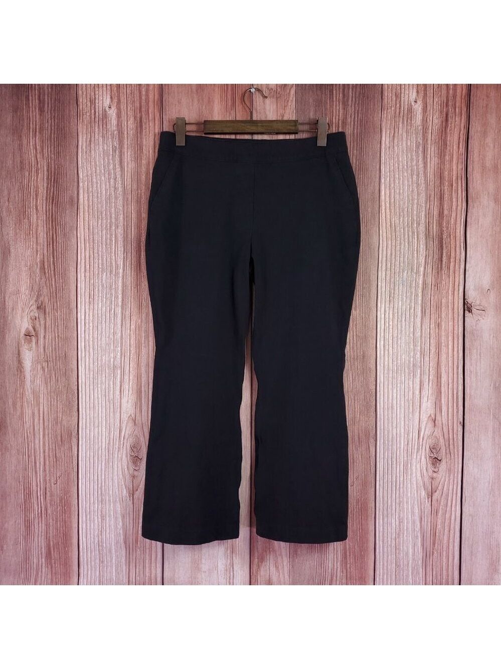 Spanx Womens Large On the Go Kick Flare Pants Black 20367R